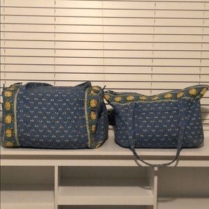 Matching Vera Bradley Duffle and Travel Tote 🐝